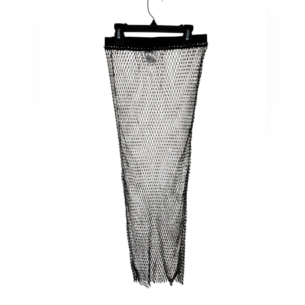 Super sexy and chic rhinestone mesh beach cover up size L